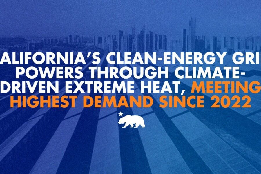 Newsom Marks Clean Energy Milestone After Grid Handles Peak Demand